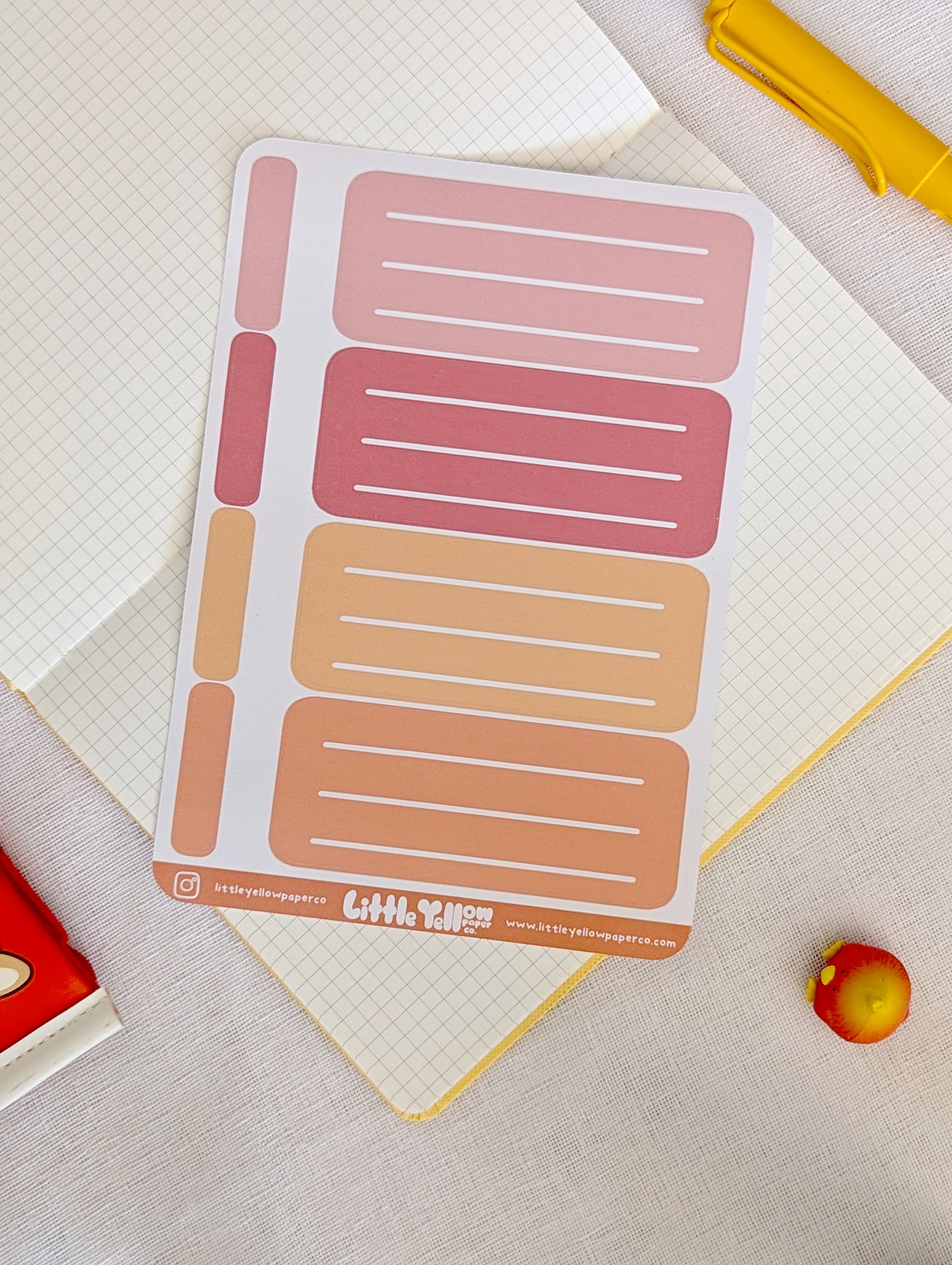 Peach Subject Labels