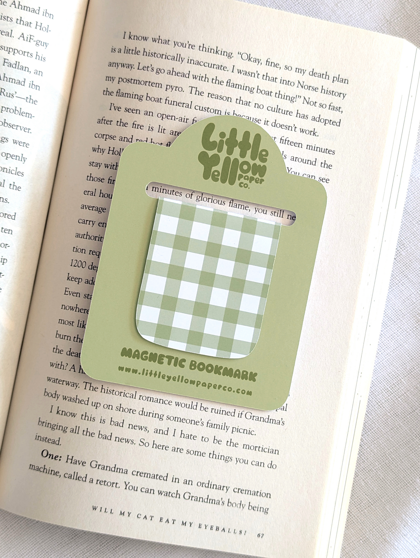 Green Picnic Magnetic Bookmark