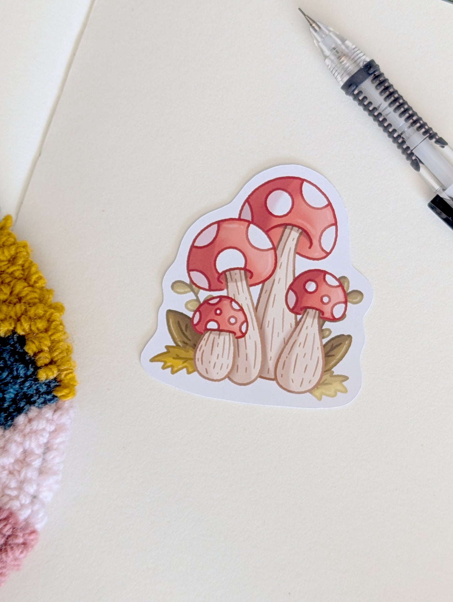 Cottagecore Mushroom Deco Sticker