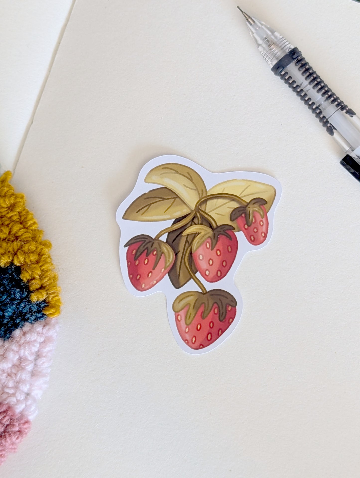 Cottagecore Strawberry Deco Sticker