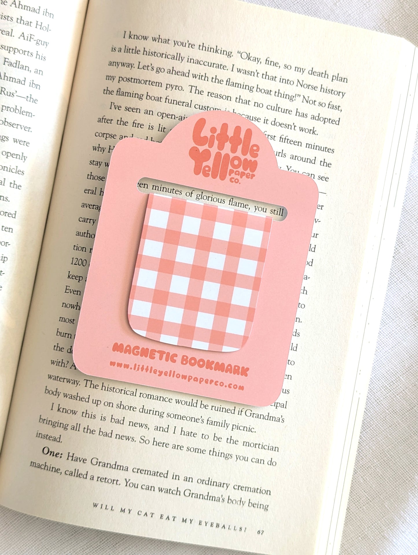 Pink Picnic Magnetic Bookmark