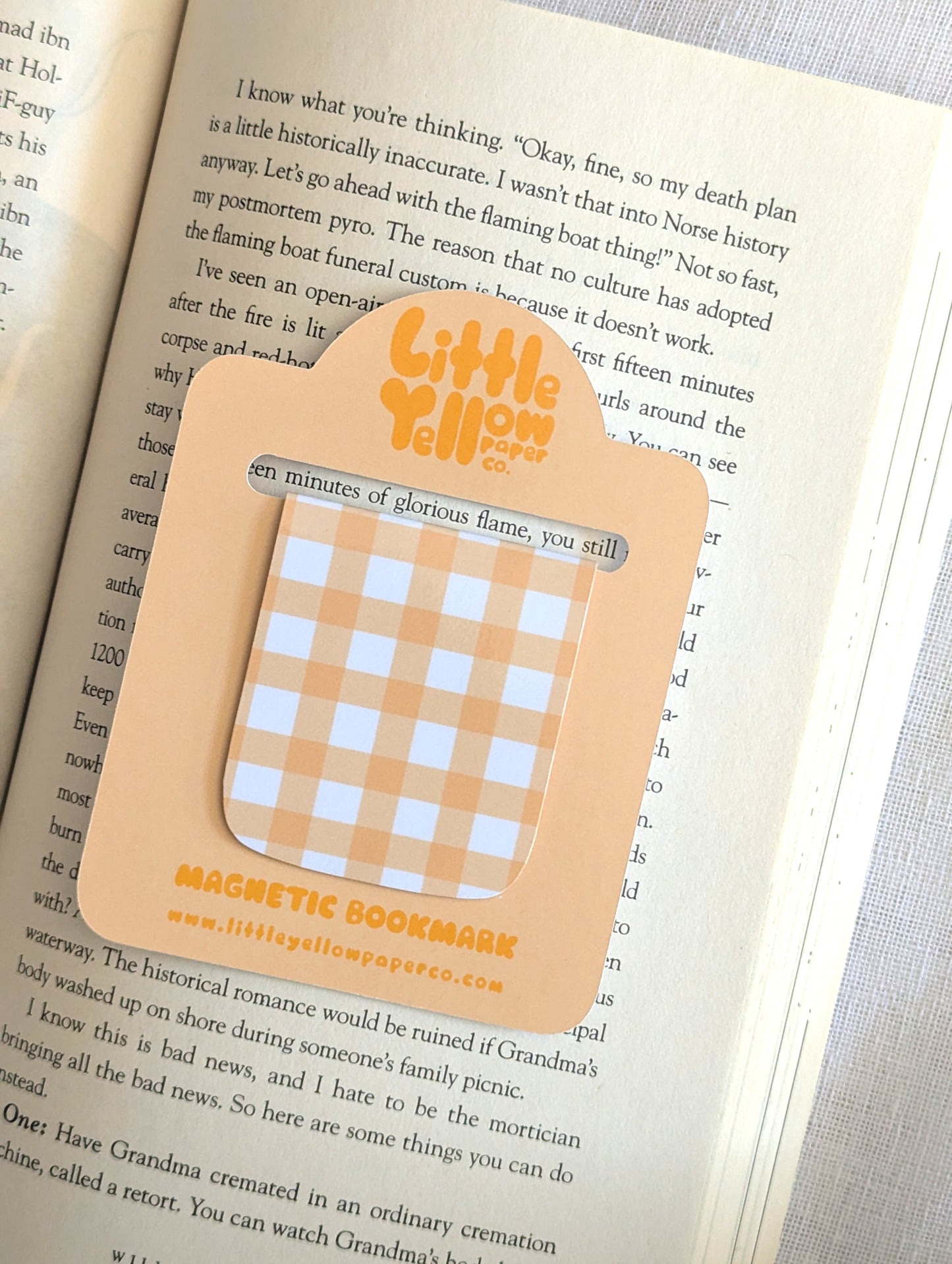 Yellow Picnic Magnetic Bookmark