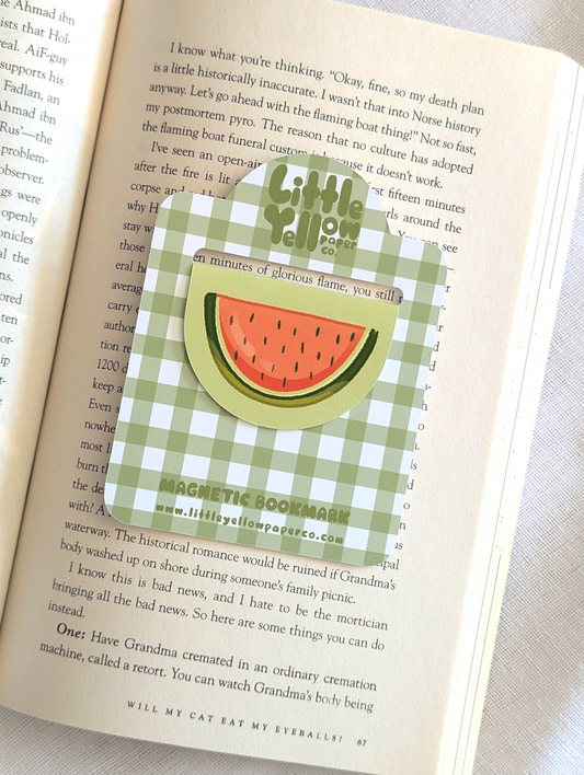 Watermelon Picnic Magnetic Bookmark