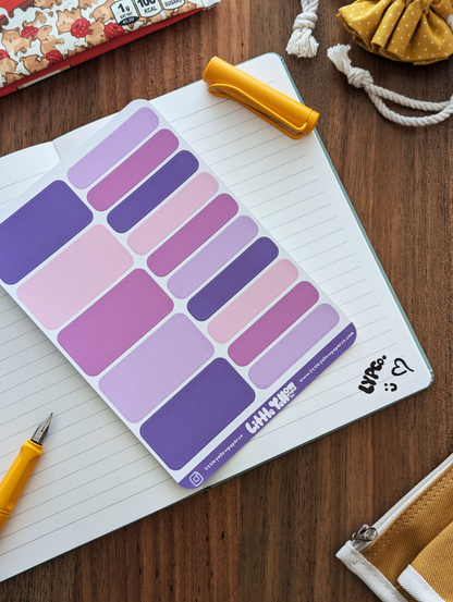 Pastel Purple Mixed Labels